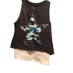 🎉2/$10 Justice size 10 blue star active tank top